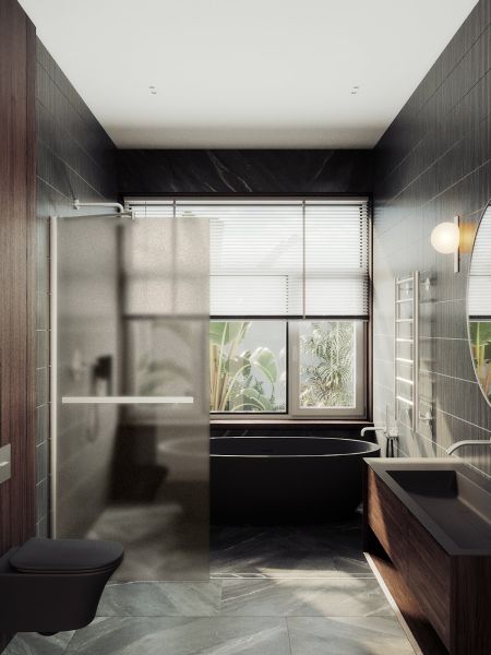 Душевая перегородка MaybahGlass MGD-728-5ш 79см хром матовый