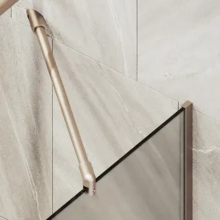 Шторка на ванну MaybahGlass MGV-72-2у 40см бронза