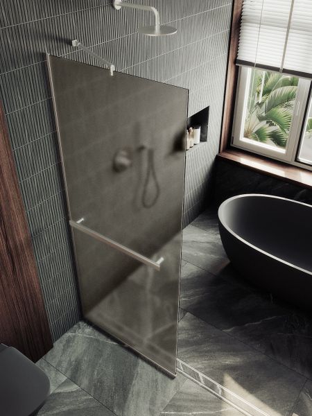 Душевая перегородка MaybahGlass MGD-728-5у 79см хром матовый