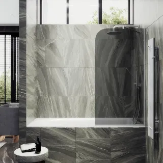 Шторка на ванну MaybahGlass MGV-134-1у 44см белый