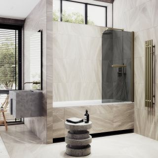 Шторка на ванну MaybahGlass MGV-773-2 50см бронза