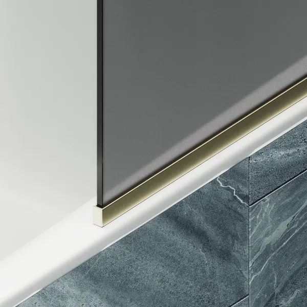 Шторка на ванну MaybahGlass MGV-87-3у 70см золото