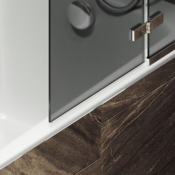 Шторка на ванну MaybahGlass MGV-660-4 69см хром глянцевый