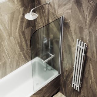 Шторка на ванну MaybahGlass MGV-787-5 70см хром матовый