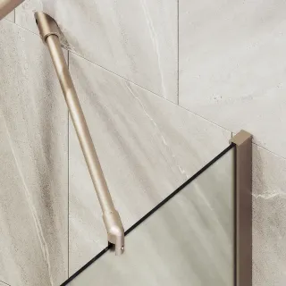 Шторка на ванну MaybahGlass MGV-95-2ш 90см бронза