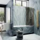 Шторка на ванну MaybahGlass MGV-73-3ш 50см золото