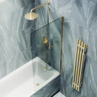 Шторка на ванну MaybahGlass MGV-91-3ш 50см золото