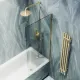 Шторка на ванну MaybahGlass MGV-93-3ш 70см золото
