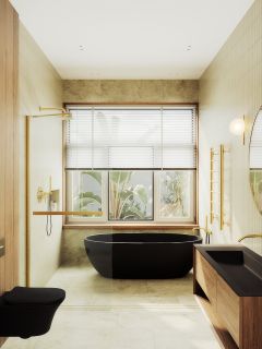 Душевая перегородка MaybahGlass MGD-726-3ш 79см золото