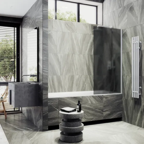 Шторка на ванну MaybahGlass MGV-84-1ш 40см белый