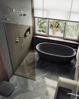 Душевая перегородка MaybahGlass MGD-696-5у 79см хром матовый