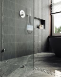 Душевая перегородка MaybahGlass MGD-268-4 79см хром глянцевый