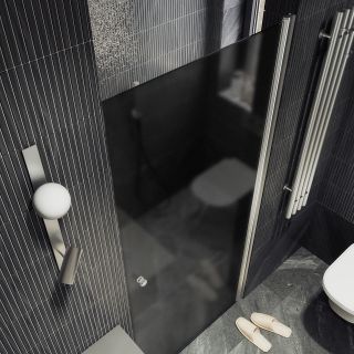 Душевая дверь MaybahGlass MGD-807-5 80см хром матовый