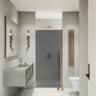 Душевая дверь MaybahGlass MGD-806-2 80см бронза