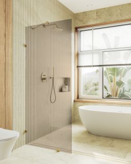 Душевая перегородка MaybahGlass MGD-262-4 79см хром глянцевый