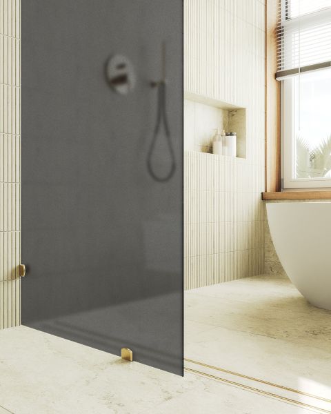 Душевая перегородка MaybahGlass MGD-271-3 79см золото