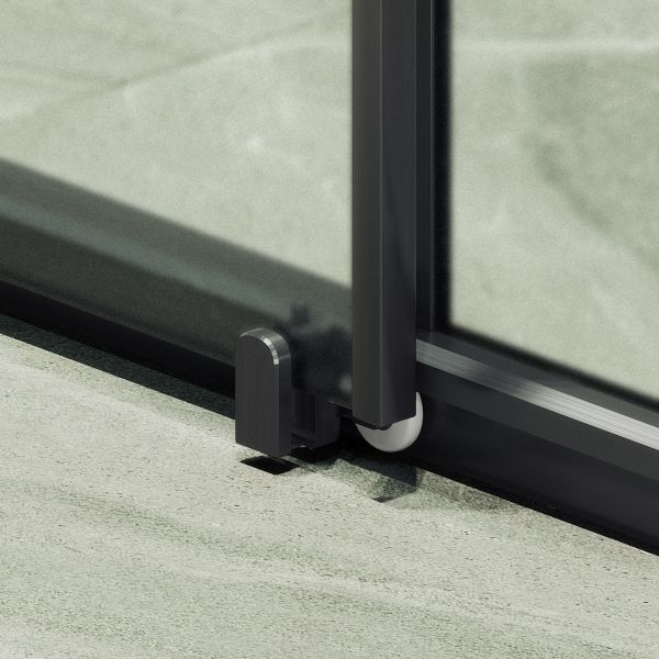 Душевая дверь MaybahGlass MGD-1280-6 120см чёрный/сатин