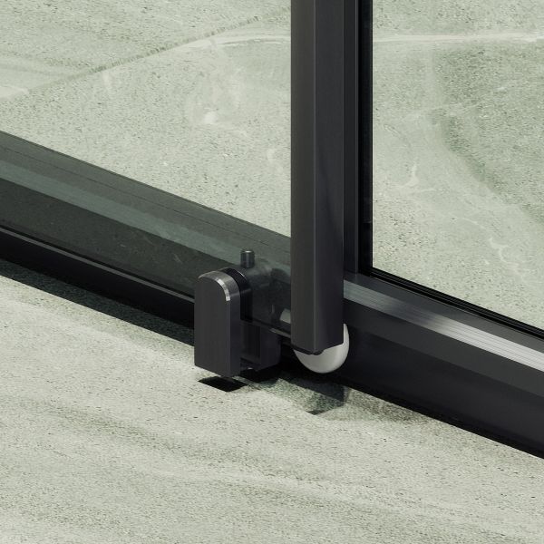 Душевая дверь MaybahGlass MGD-1277-6 150см чёрный/прозрачный