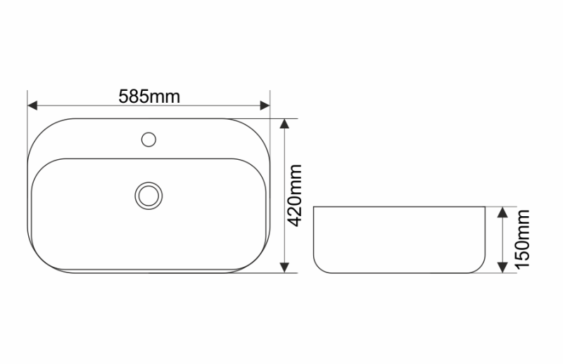 Накладная раковина Melana 320326-805 59см белый