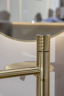 Напольный смеситель для раковины Boheme Stick Diamond 120-MG золото матовое