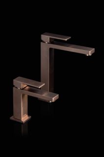 Смеситель для раковины Boheme Qubic 472-BRB брашированная бронза