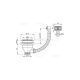 Водослив сифона для мойки AlcaPlast 6/4" с нержавеющей решеткой ?115 и гофропереливом A38