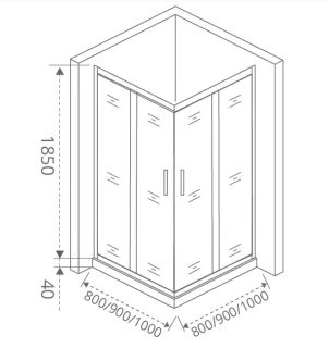 Душевой уголок Good Door Latte CR -100-G-WE стекло матовое