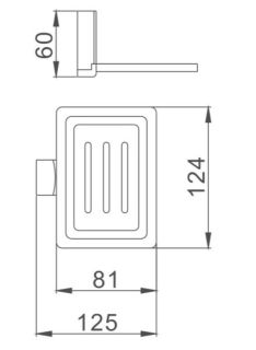 Мыльница Haiba HB8802-1 хром