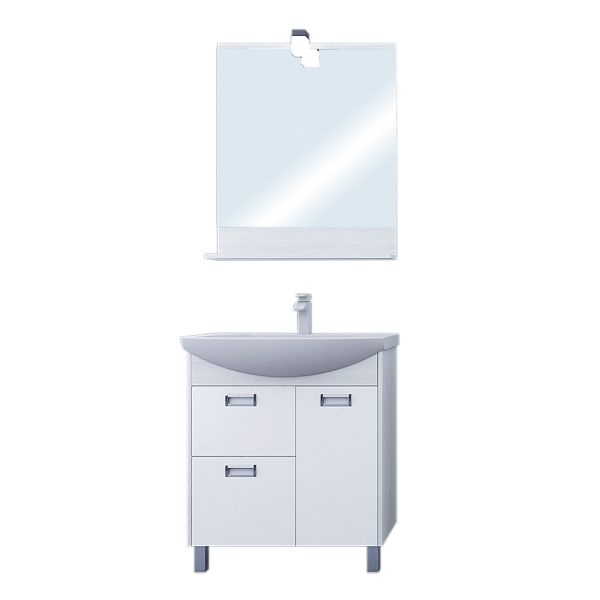 Тумба под раковину Акватон Бекка 70см белый/дуб сомерсет 1A208701BAC20