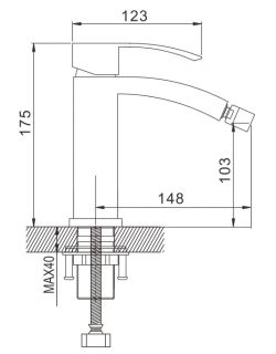 Смеситель для биде Rose R1507F белый/хром