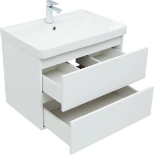 Тумба под раковину Aquanet Sofa 345586 70 см белый глянец