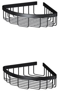 Корзина для душа угловая двойная Am.Pm Sense L чёрный матовый A7452222