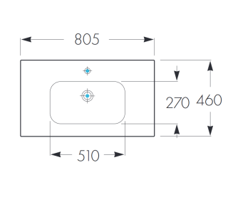 Столешница Акватон Лофт Фабрик 80см дуб кантри 1A243003LTDY0