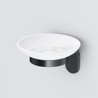 Стеклянная мыльница с настенным держателем Am.Pm X-Joy чёрный матовый A8434222