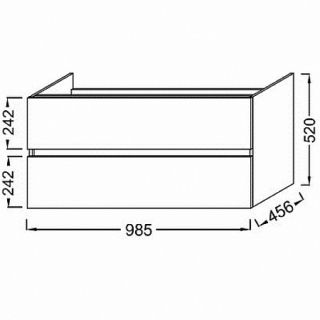 Тумба под раковину Jacob Delafon Tolbiac 100см белый лак EB2383-J5