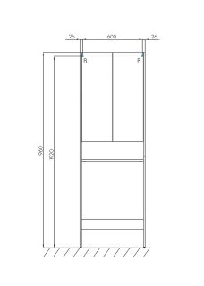 Шкаф для стиральной машины Акватон Лондри белый 1A260503LH010