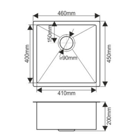 Мойка D4645HG Melana ProfLine 1,2/200 золото