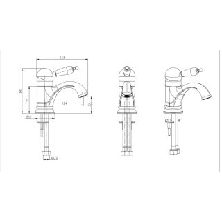 Смеситель для раковины Boheme Tradizionale Nero хром 241