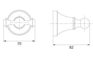 Крючок для ванной комнаты двойной Rose RG1921E золото