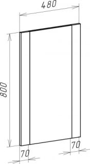 Зеркало Bellezza Рокко 50см бежевый 00000001219