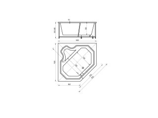 Акриловая ванна АКВАТЕК Лира 150x150 см без гидромассажа