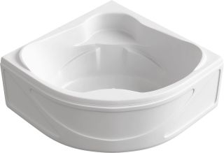 Акриловая ванна Bas Хатива 143x143 см (ванна,каркас,слив-перелив, панель, Г/м форсунки Flat)