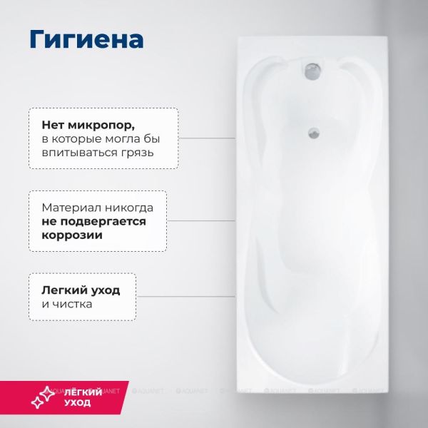 Акриловая ванна Aquanet Viola 242745 180x75 см с каркасом