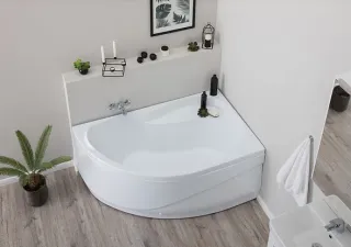 Акриловая ванна Aquanet Graciosa 310240 150x90 см правая с каркасом и фронтальной панелью