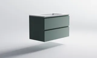 Тумба с раковиной Astra-Form Альфа 3060007ncss3005-b80g+04010008 90 см зелёный матовый