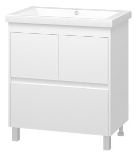 Напольная тумба под раковину Misty Алиса 75см белый
