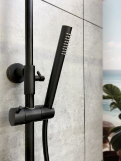 Душевая система с термостатом AltroBagno Metropoli 030422 NeOp черный матовый