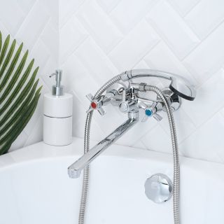 Смеситель для ванны с душем РМС SL118-140P хром