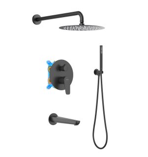 Душевой комплект Aquatek Бетта AQ1173MB чёрный матовый