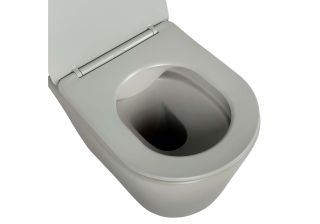 Унитаз подвесной Aquatek Вега AQ1905-MG безободковый с сиденьем Soft Close серый матовый